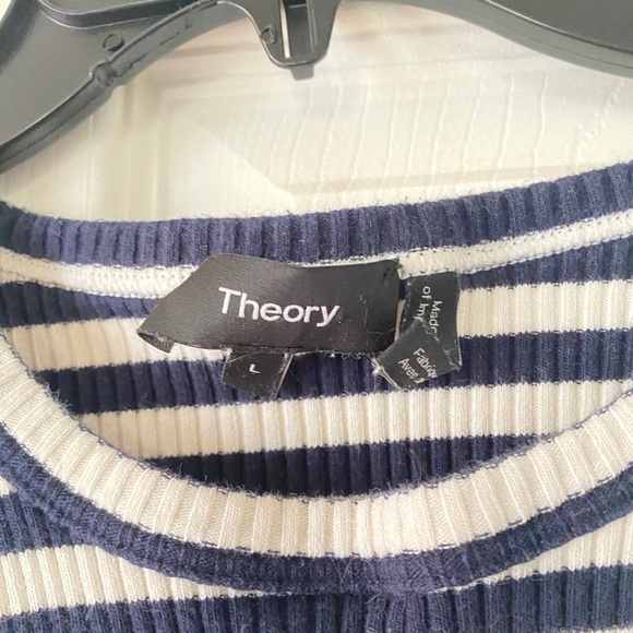 Theory Navy Blue/White Top - Picture 2 of 6